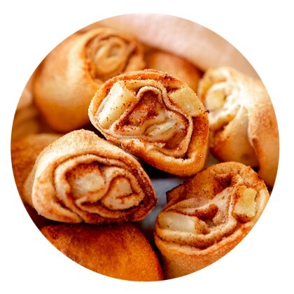 Рулетики с корицей и ананасом