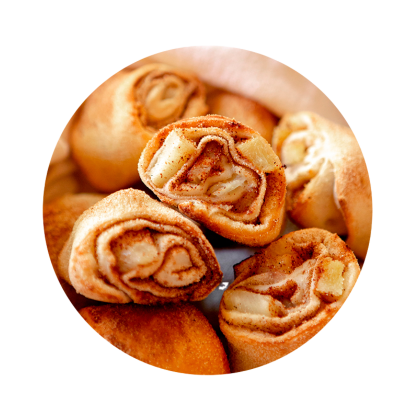 Роллы с корицей и ананасом