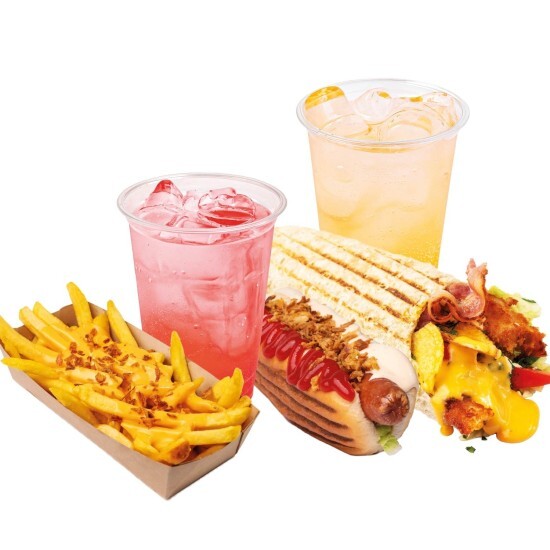 Взрывное комбо 4 (Шаурма Америка + Хот-дог Классика+ Коробка Сытная с сыром + два Лимонада 0,5л)