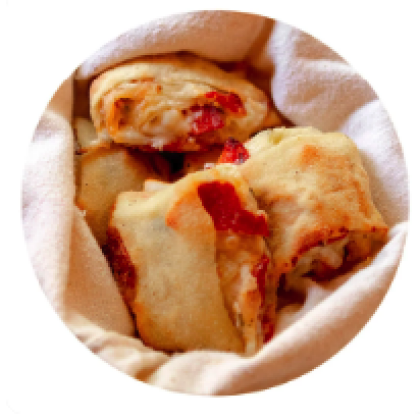 Рулетики с пепперони